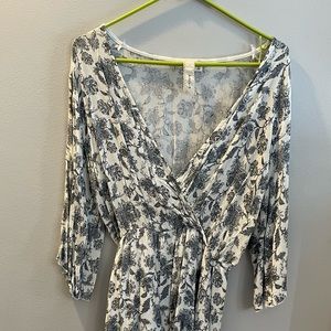 Blue and white romper from Dear Hannah